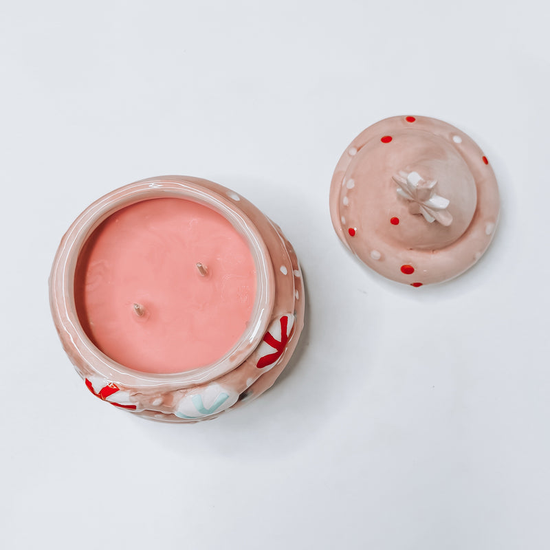 Swirly Christmas Cupcake Soy Candle