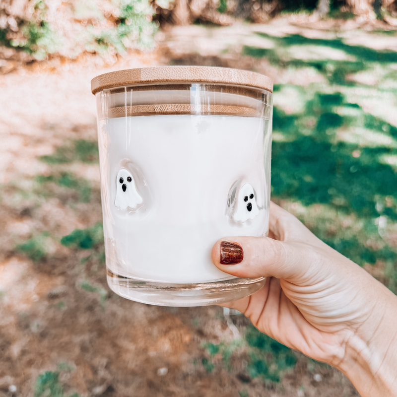 Glass Halloween Soy Candle