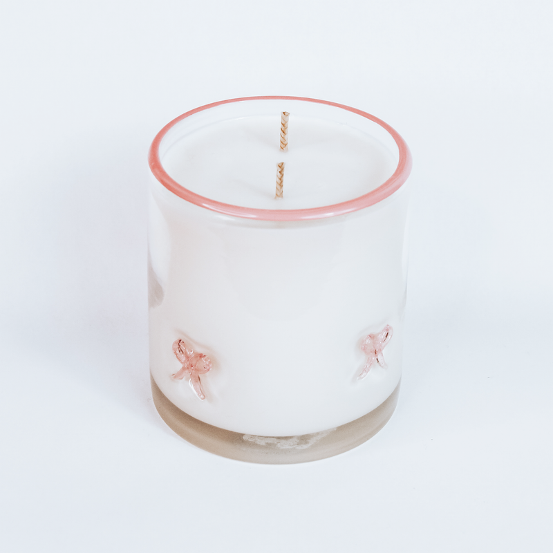 Icon Glass Soy Candle - Pink Bows