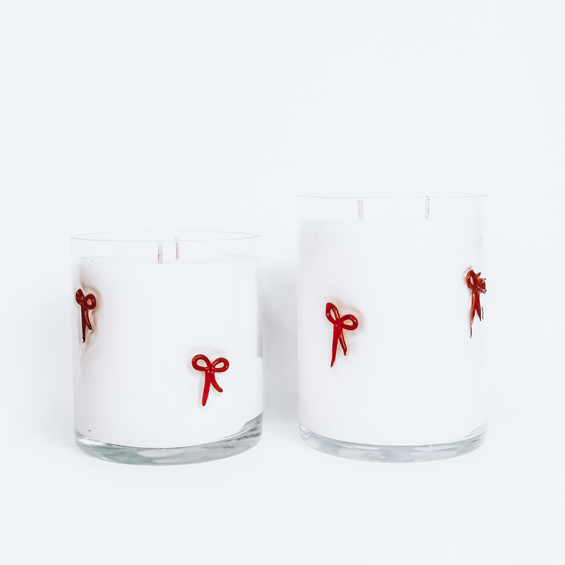 Icon Canister Soy Candle - Red Bows